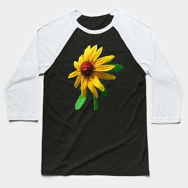 unique flower puzzle, bloom, sunhat flowers, nature Baseball T-Shirt by rh_naturestyles